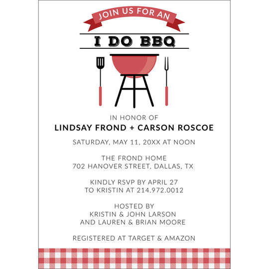 I Do BBQ Shower Invitations